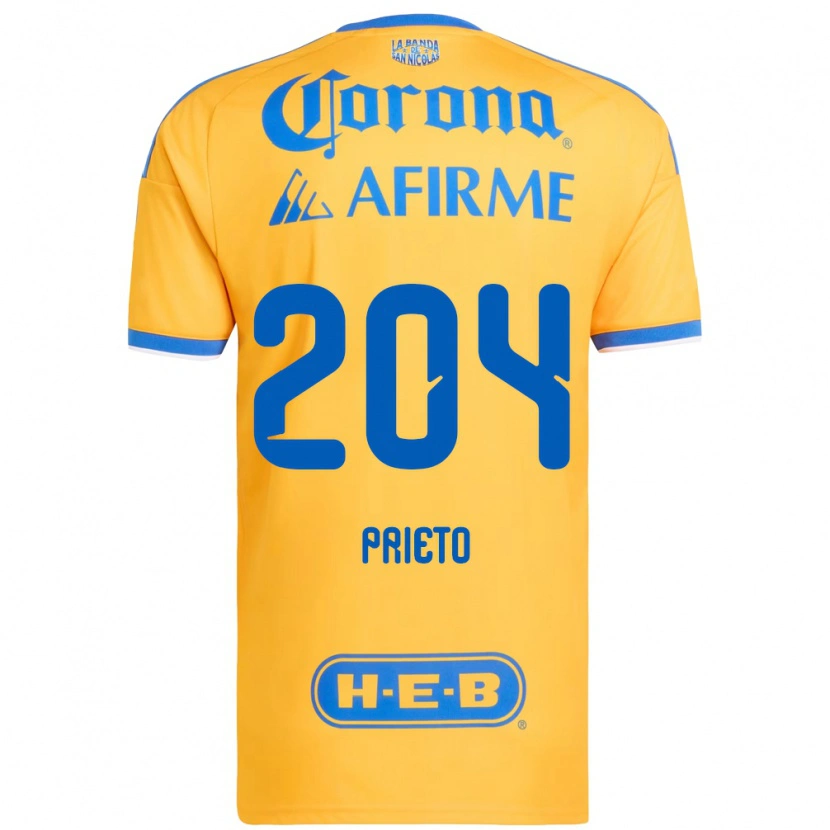 Danxen Barn Leonel Prieto #204 Gul Blå Hemmatröja Matchtröjor 2026/27 Tröjor T-Tröja