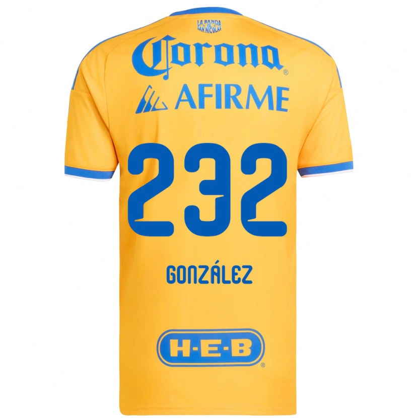 Danxen Barn César González #232 Gul Blå Hemmatröja Matchtröjor 2026/27 Tröjor T-Tröja