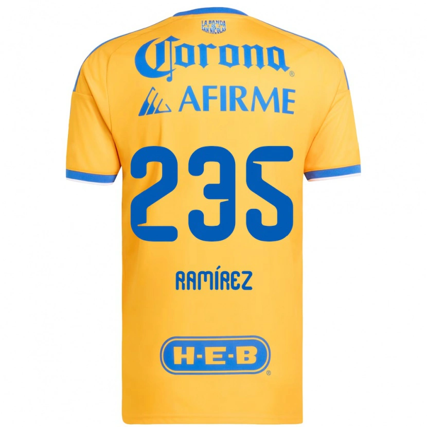 Danxen Barn Gabriel Ramírez #235 Gul Blå Hemmatröja Matchtröjor 2026/27 Tröjor T-Tröja