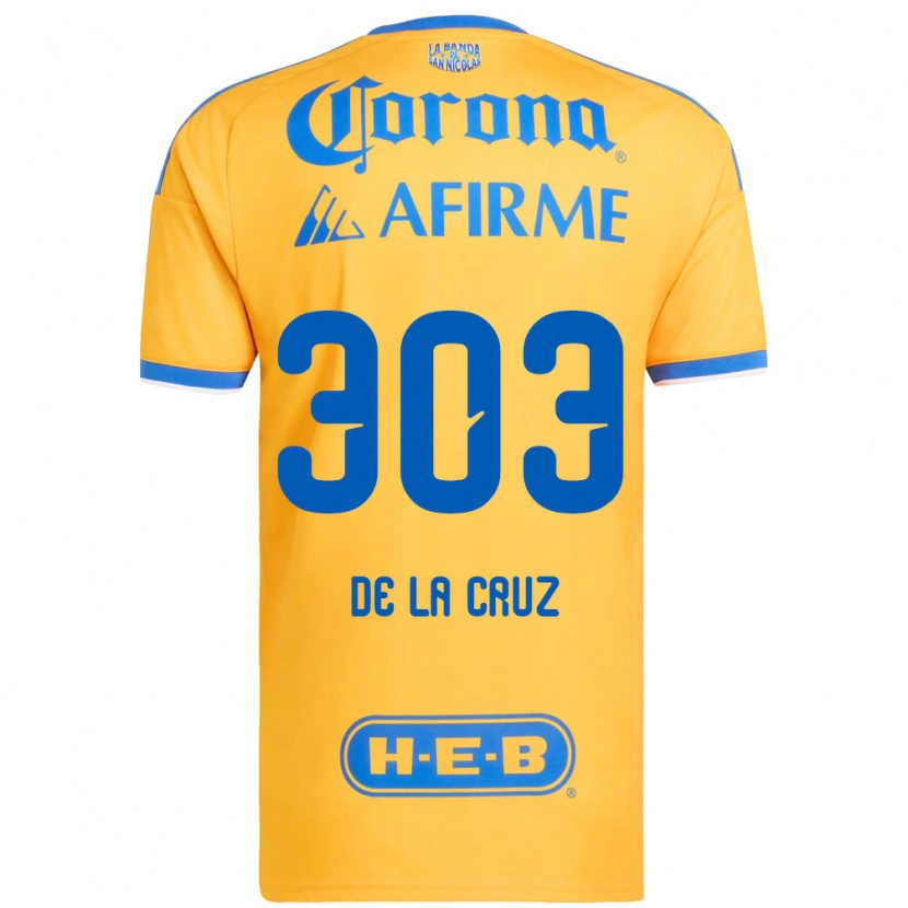 Danxen Barn Erick De La Cruz #303 Gul Blå Hemmatröja Matchtröjor 2026/27 Tröjor T-Tröja