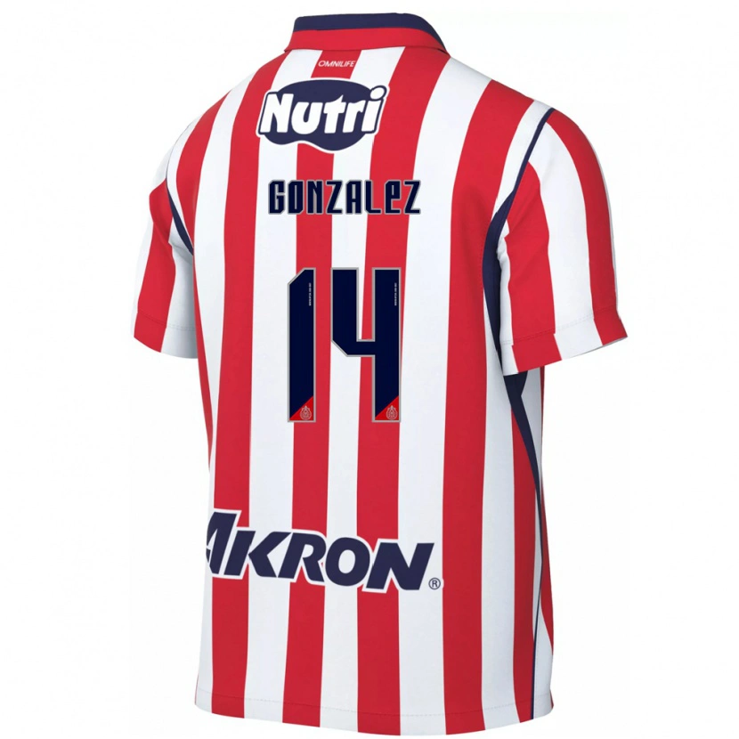 Danxen Barn Ivonne González #14 Röd Vit Hemmatröja Matchtröjor 2026/27 Tröjor T-Tröja