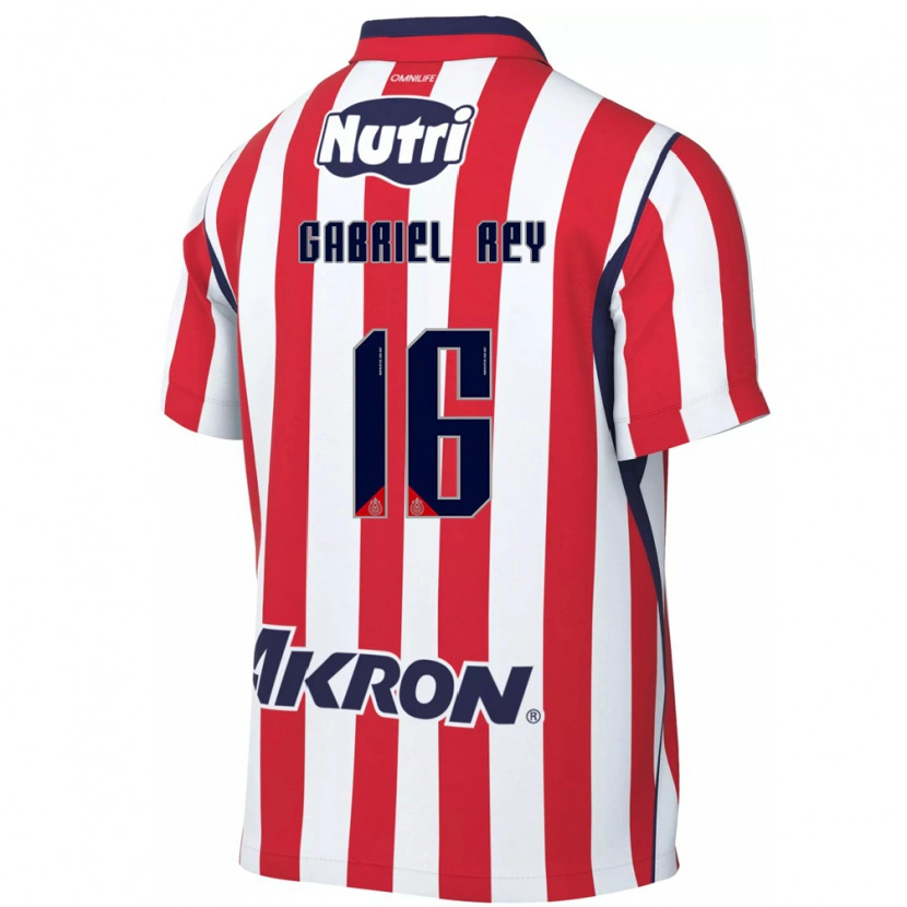 Danxen Barn Luis Gabriel Rey #16 Röd Vit Hemmatröja Matchtröjor 2026/27 Tröjor T-Tröja