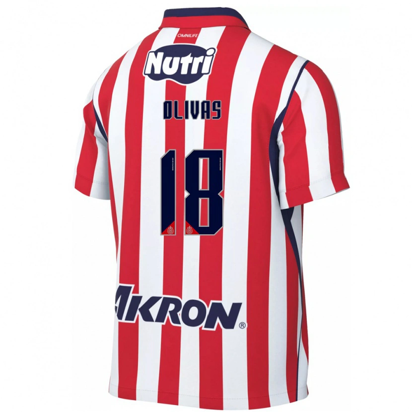 Danxen Barn Luis Olivas #18 Röd Vit Hemmatröja Matchtröjor 2026/27 Tröjor T-Tröja