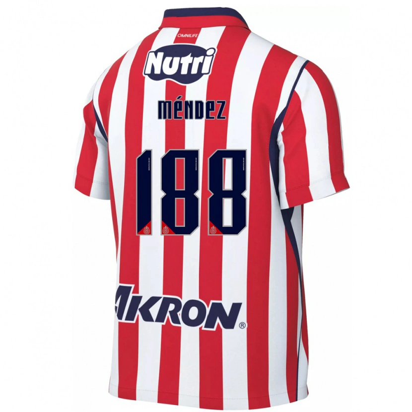 Danxen Barn Francisco Méndez #188 Röd Vit Hemmatröja Matchtröjor 2026/27 Tröjor T-Tröja