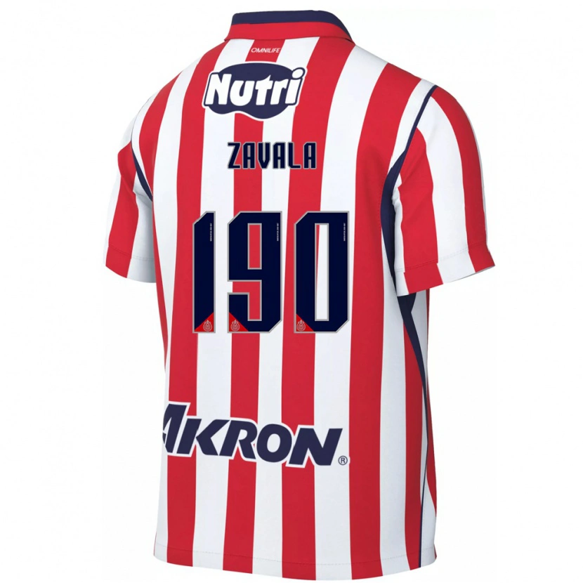 Danxen Barn Juan Zavala #190 Röd Vit Hemmatröja Matchtröjor 2026/27 Tröjor T-Tröja