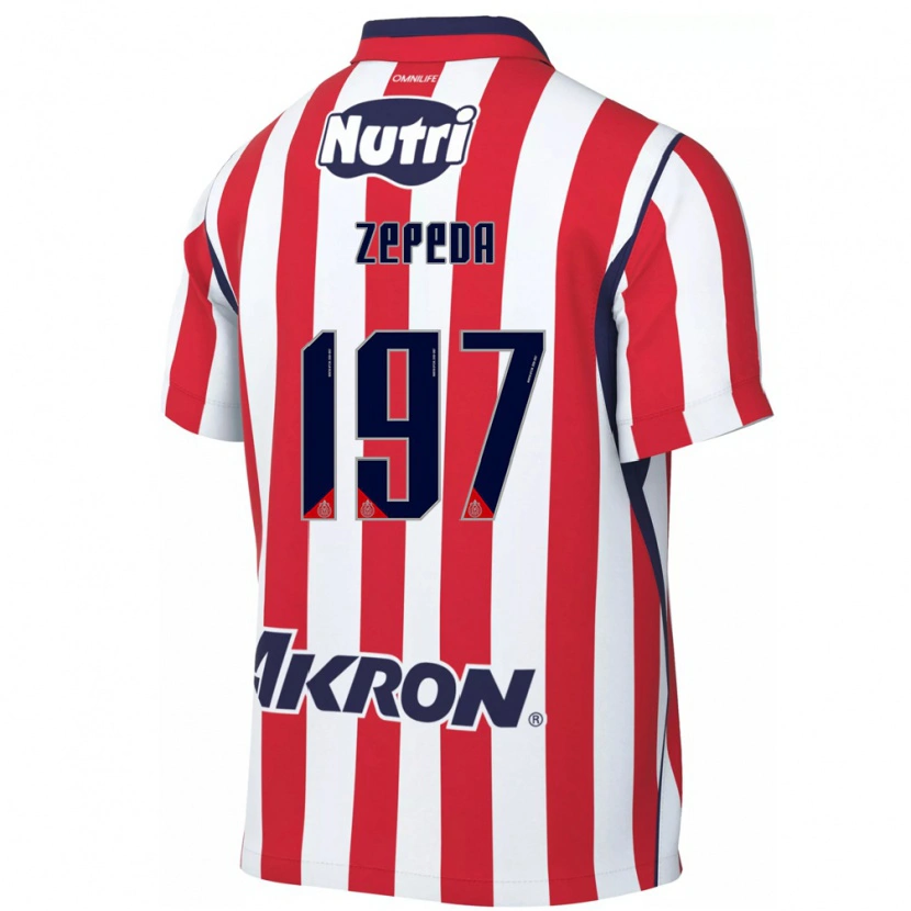 Danxen Barn Carlos Zepeda #197 Röd Vit Hemmatröja Matchtröjor 2026/27 Tröjor T-Tröja