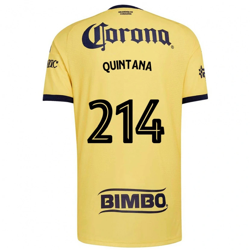 Danxen Barn Diego Quintana #214 Gul Röd Svart Hemmatröja Matchtröjor 2026/27 Tröjor T-Tröja