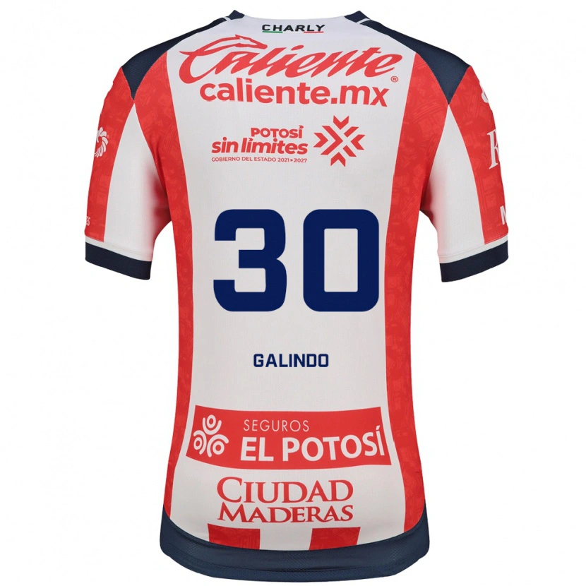 Danxen Barn Benjamín Galindo #30 Röd Vit Svart Hemmatröja Matchtröjor 2026/27 Tröjor T-Tröja