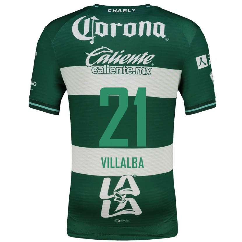 Danxen Barn Fran Villalba #21 Grön Vit Hemmatröja Matchtröjor 2026/27 Tröjor T-Tröja