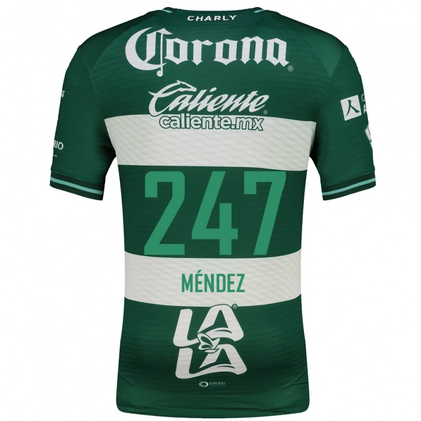 Danxen Barn Owen Méndez #247 Grön Vit Hemmatröja Matchtröjor 2026/27 Tröjor T-Tröja