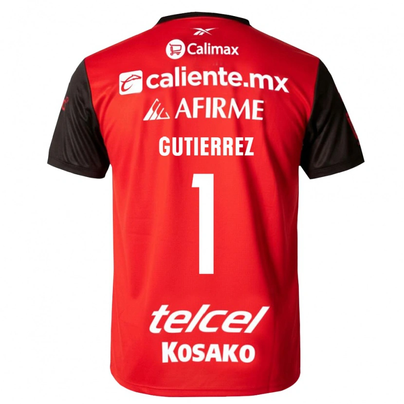 Danxen Barn Alejandra Gutierrez #1 Svart Röd Hemmatröja Matchtröjor 2026/27 Tröjor T-Tröja
