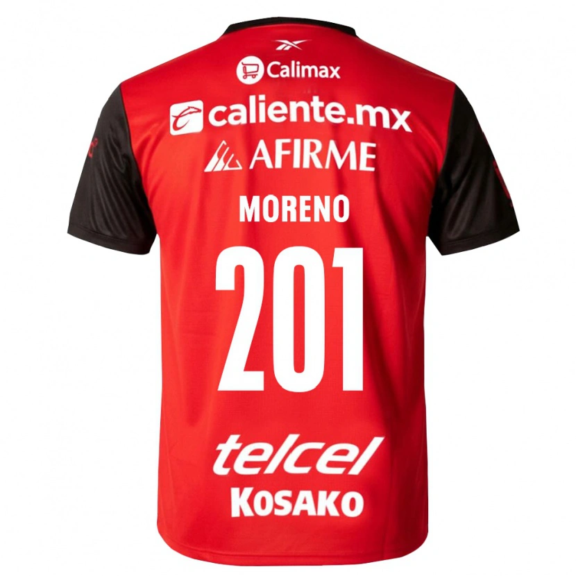 Danxen Barn Jesús Moreno #201 Svart Röd Hemmatröja Matchtröjor 2026/27 Tröjor T-Tröja