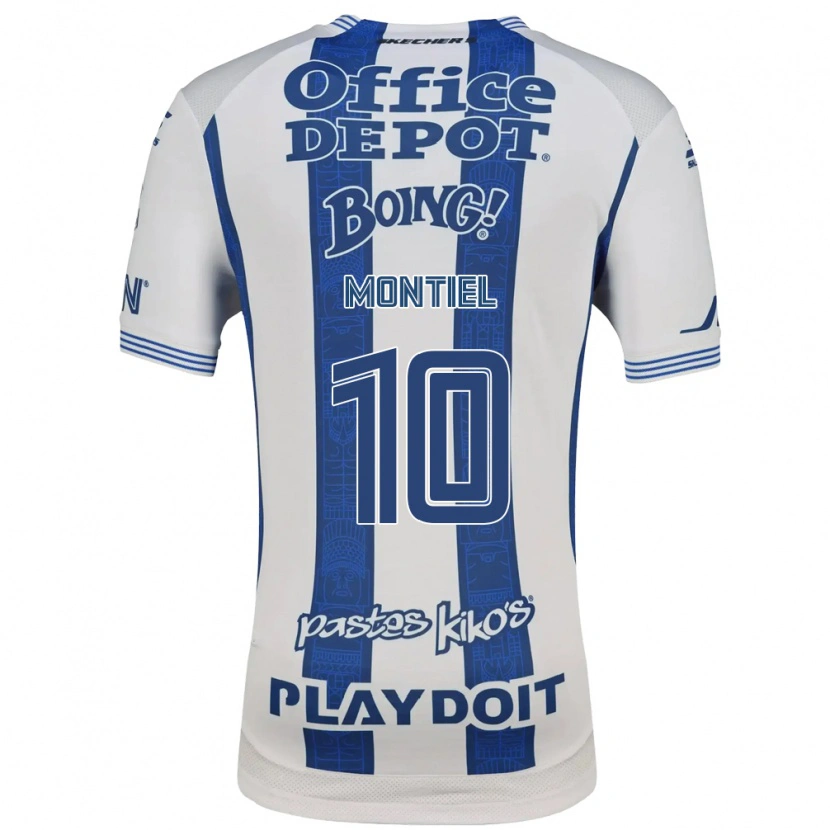 Danxen Barn Elías Montiel #10 Vit Marinblå Hemmatröja Matchtröjor 2026/27 Tröjor T-Tröja