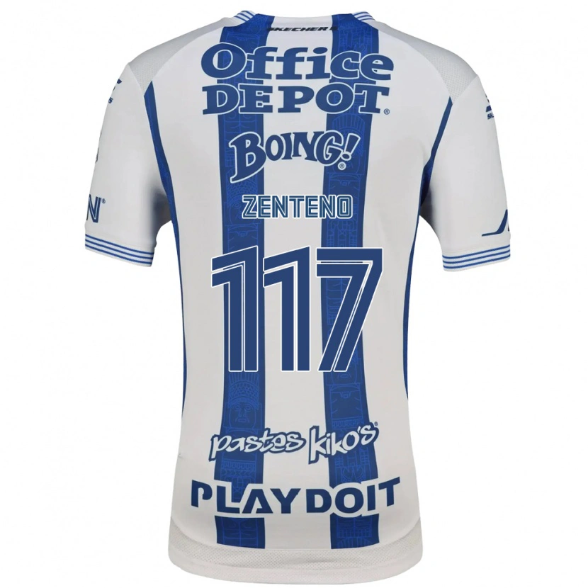 Danxen Barn Gustavo Zenteno #117 Vit Marinblå Hemmatröja Matchtröjor 2026/27 Tröjor T-Tröja