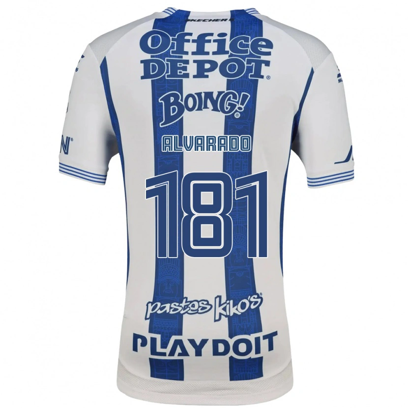 Danxen Barn Brandón Alvarado #181 Vit Marinblå Hemmatröja Matchtröjor 2026/27 Tröjor T-Tröja