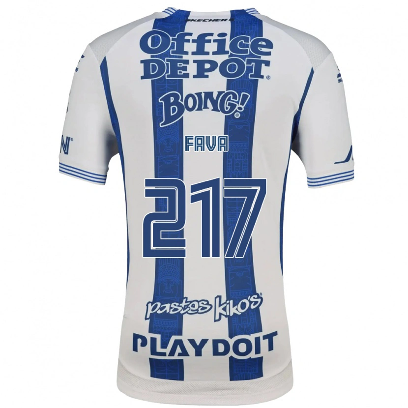 Danxen Barn Marco Fava #217 Vit Marinblå Hemmatröja Matchtröjor 2026/27 Tröjor T-Tröja
