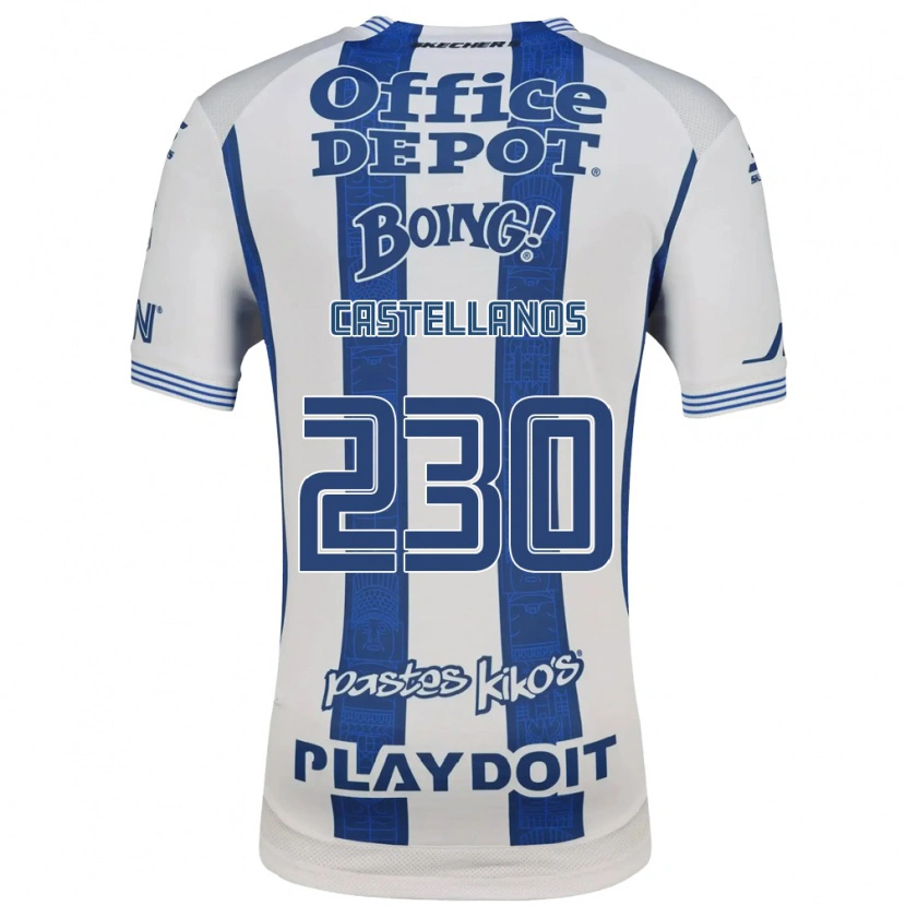 Danxen Barn Edson Castellanos #230 Vit Marinblå Hemmatröja Matchtröjor 2026/27 Tröjor T-Tröja