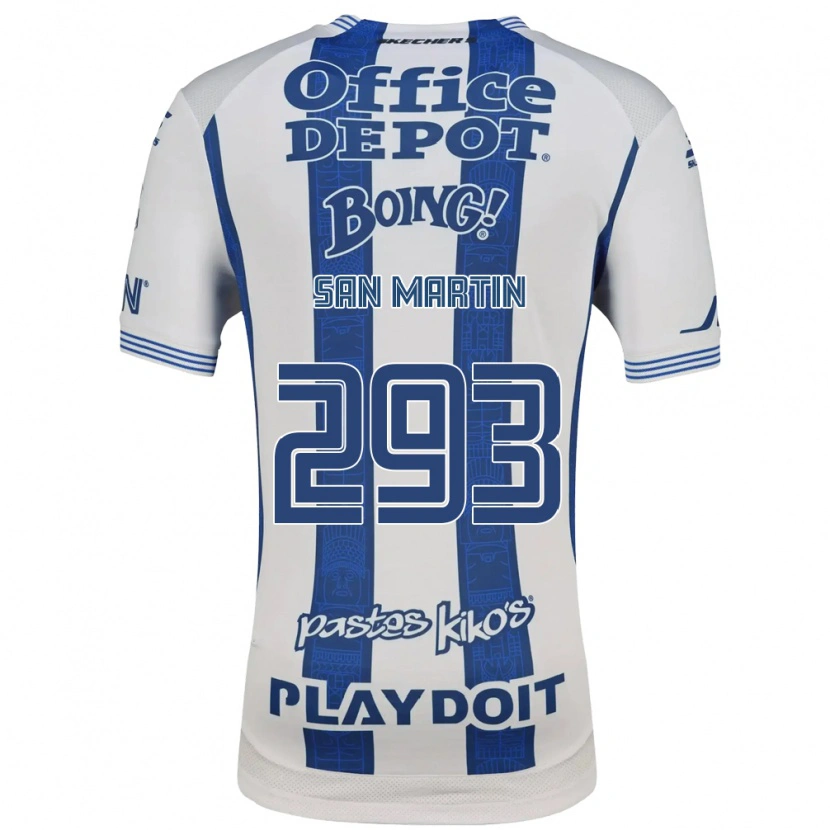 Danxen Barn Uziel San Martín #293 Vit Marinblå Hemmatröja Matchtröjor 2026/27 Tröjor T-Tröja