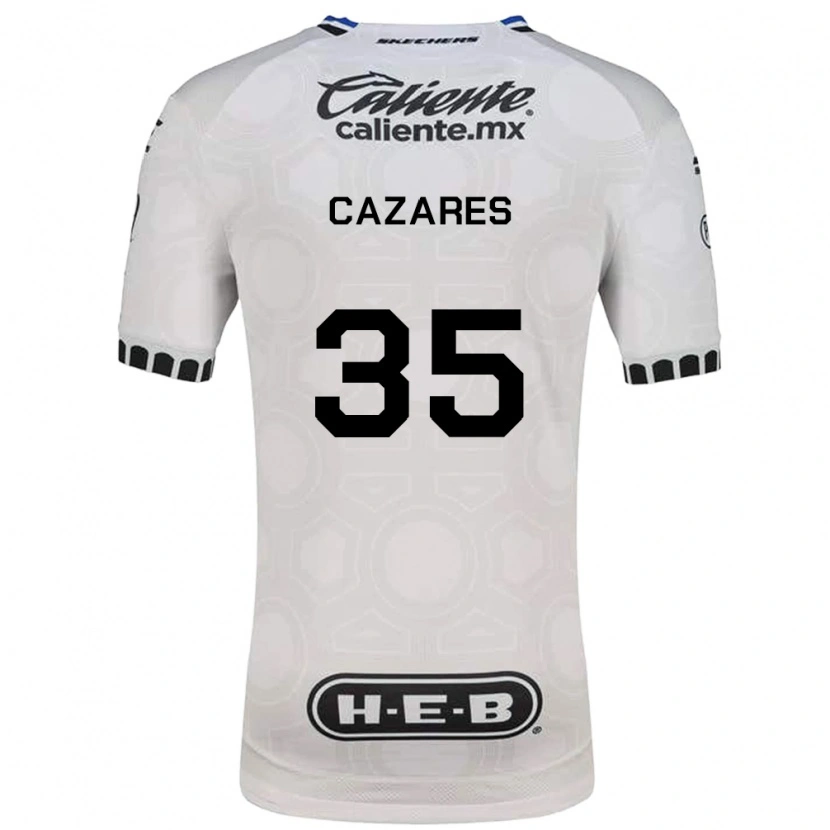 Danxen Barn Juan Cázares #35 Vit Svart Blå Hemmatröja Matchtröjor 2026/27 Tröjor T-Tröja
