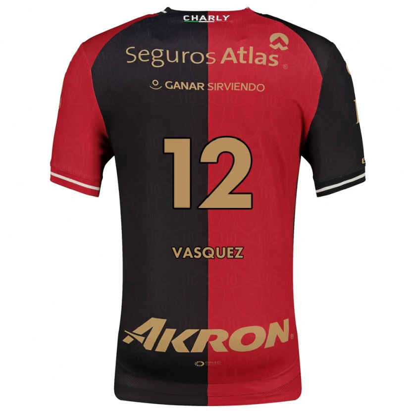 Danxen Barn Leyla Vasquez #12 Röd Svart Brun Hemmatröja Matchtröjor 2026/27 Tröjor T-Tröja