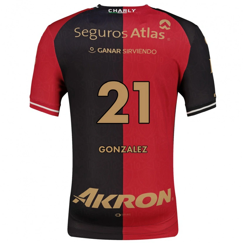 Danxen Barn Sarahí González #21 Röd Svart Brun Hemmatröja Matchtröjor 2026/27 Tröjor T-Tröja