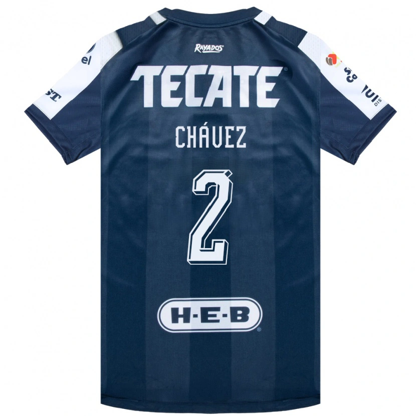 Danxen Barn Ricardo Chávez #2 Bläckblå Vit Röd Hemmatröja Matchtröjor 2026/27 Tröjor T-Tröja