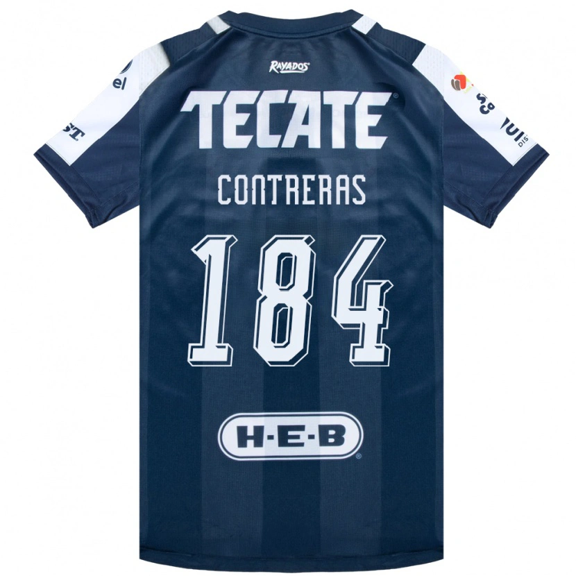 Danxen Barn Óscar Contreras #184 Bläckblå Vit Röd Hemmatröja Matchtröjor 2026/27 Tröjor T-Tröja