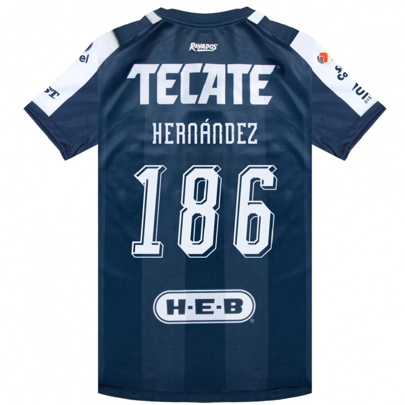 Danxen Barn Sebastián Hernández #186 Bläckblå Vit Röd Hemmatröja Matchtröjor 2026/27 Tröjor T-Tröja