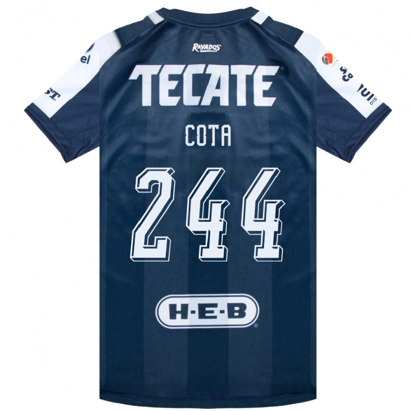 Danxen Barn Mario Cota #244 Bläckblå Vit Röd Hemmatröja Matchtröjor 2026/27 Tröjor T-Tröja