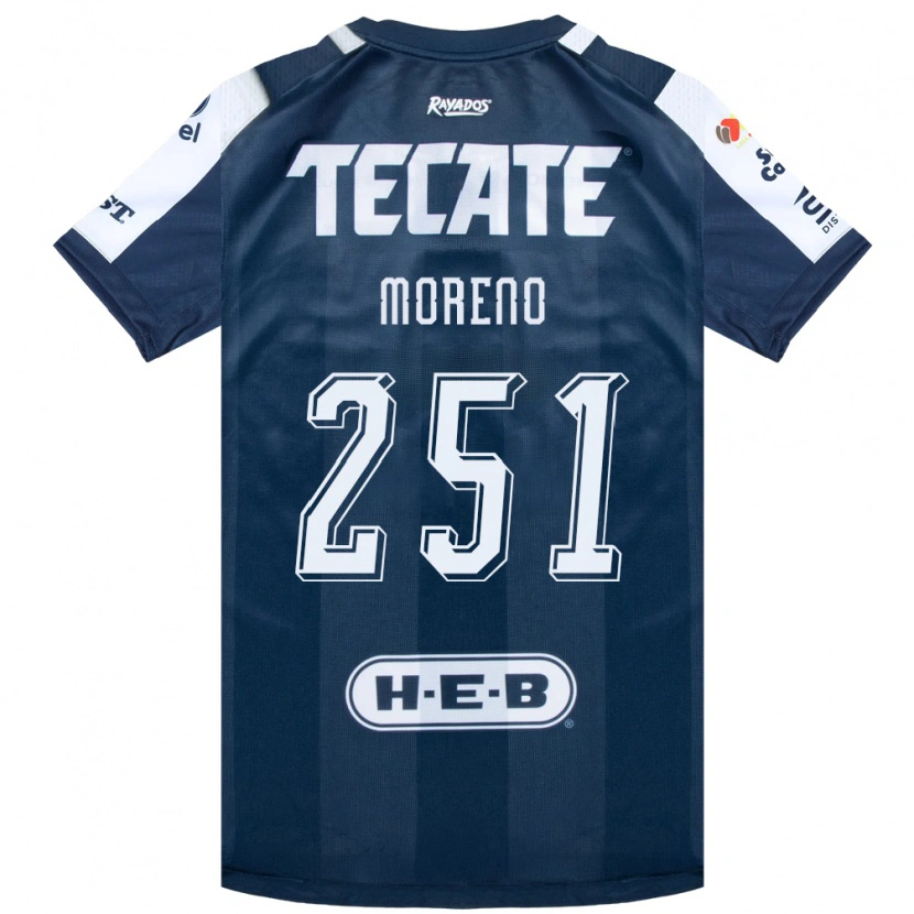 Danxen Barn Josué Moreno #251 Bläckblå Vit Röd Hemmatröja Matchtröjor 2026/27 Tröjor T-Tröja