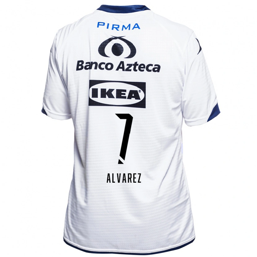 Danxen Barn Daniel Álvarez #7 Vit Svart Blå Hemmatröja Matchtröjor 2026/27 Tröjor T-Tröja