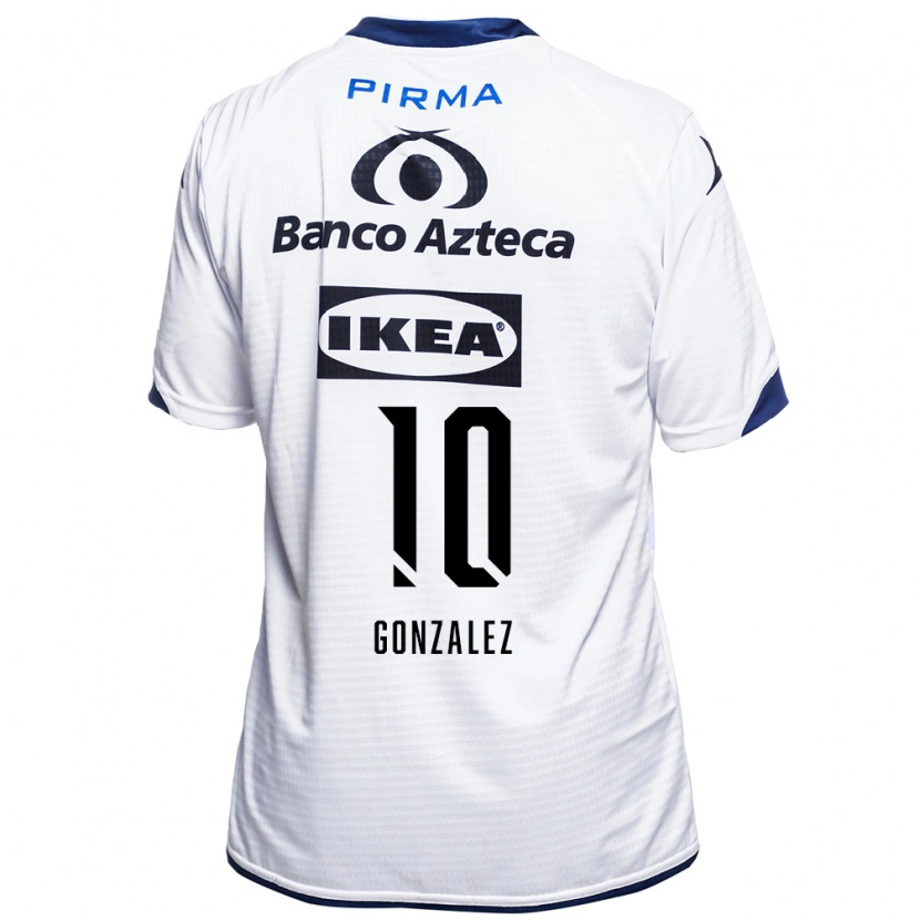 Danxen Barn Jair Gonzalez #10 Vit Svart Blå Hemmatröja Matchtröjor 2026/27 Tröjor T-Tröja