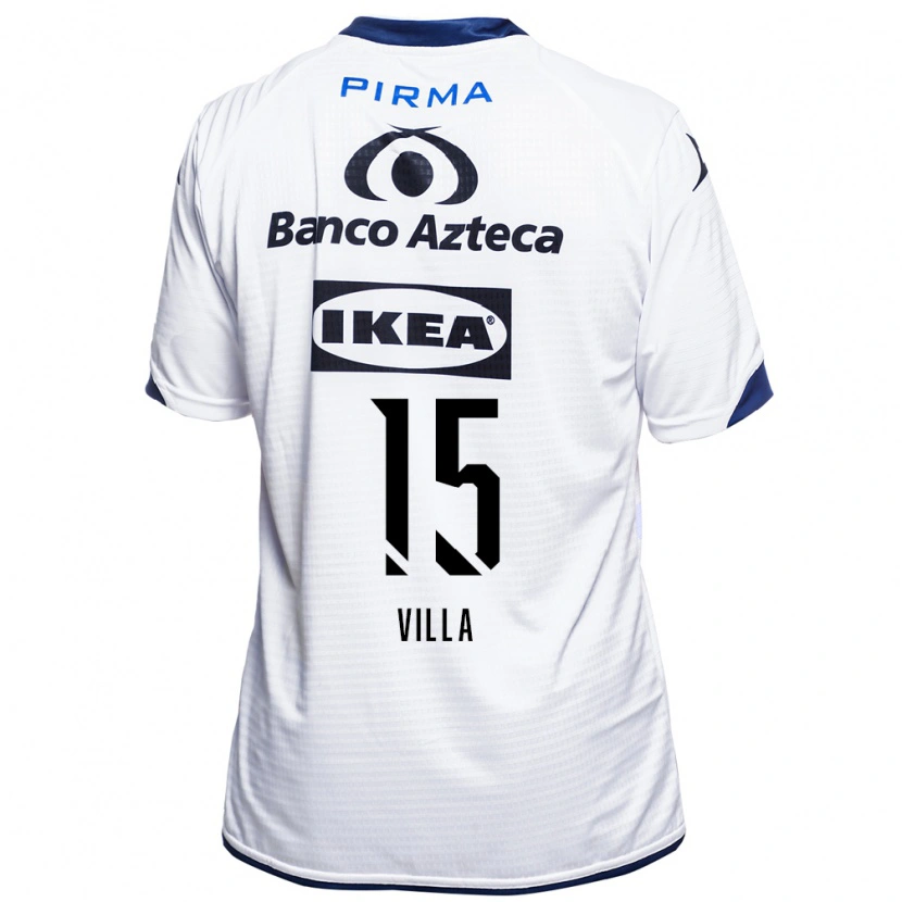 Danxen Barn Óscar Villa #15 Vit Svart Blå Hemmatröja Matchtröjor 2026/27 Tröjor T-Tröja