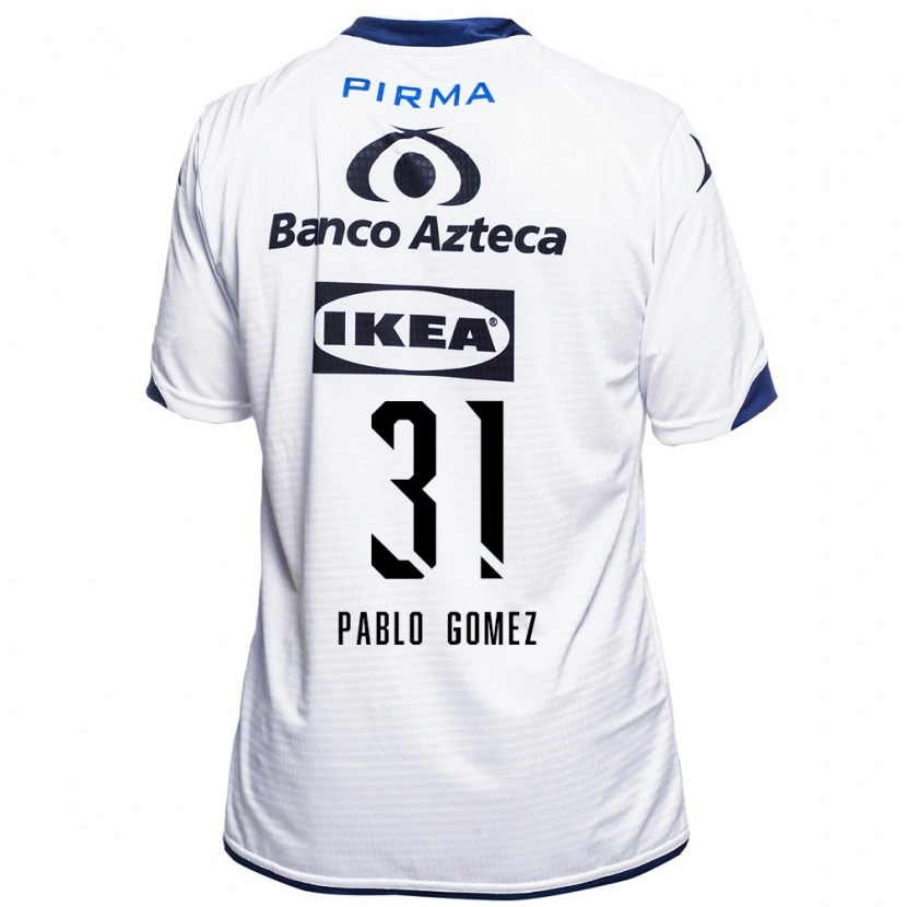 Danxen Barn Juan Pablo Gómez #31 Vit Svart Blå Hemmatröja Matchtröjor 2026/27 Tröjor T-Tröja