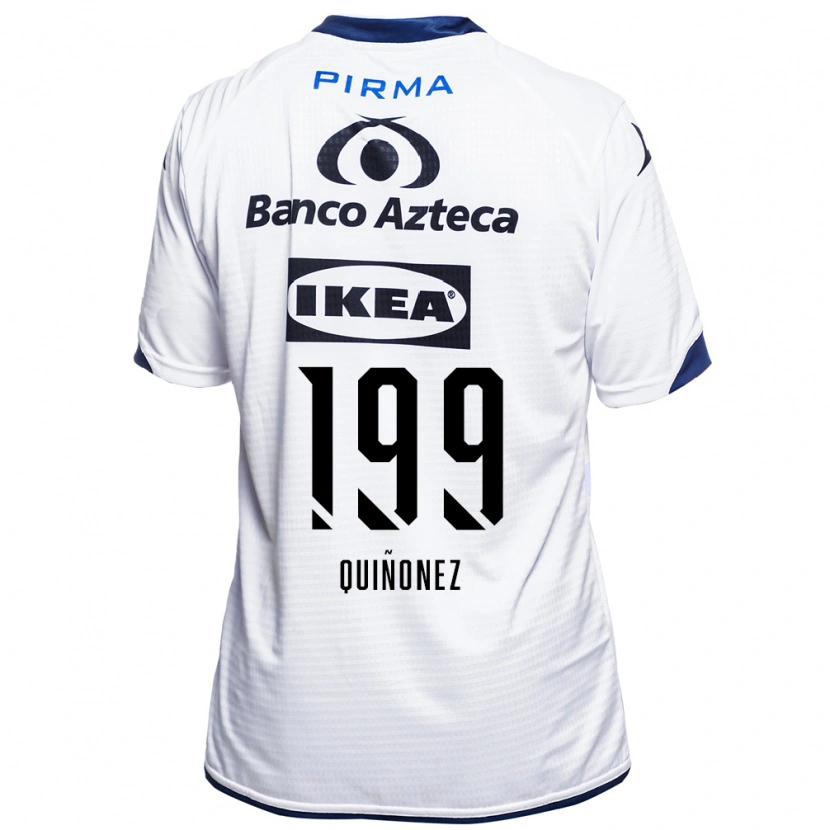 Danxen Barn Samuel Quiñonez #199 Vit Svart Blå Hemmatröja Matchtröjor 2026/27 Tröjor T-Tröja