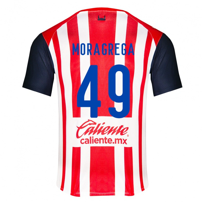 Danxen Barn Vladimir Moragrega #49 Röd Svart Vit Hemmatröja Matchtröjor 2026/27 Tröjor T-Tröja