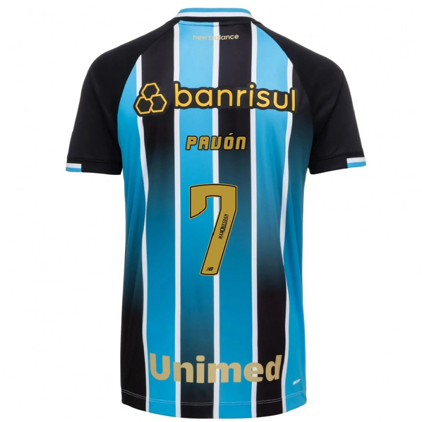 Danxen Barn Cristian Pavón #7 Blå Brun Svart Hemmatröja Matchtröjor 2026/27 Tröjor T-Tröja