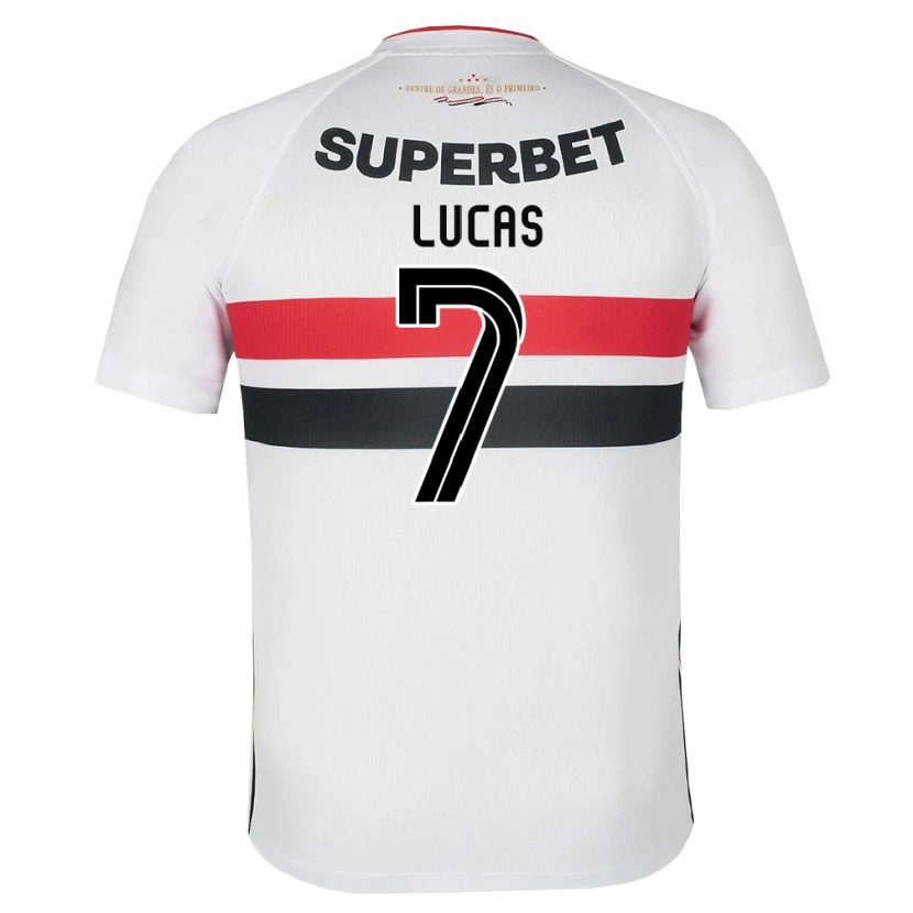 Danxen Barn Lucas Moura #7 Vit Röd Svart Hemmatröja Matchtröjor 2026/27 Tröjor T-Tröja