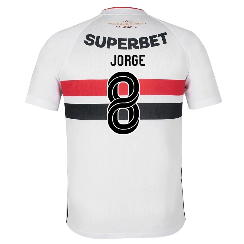 Danxen Barn Lucas Jorge #8 Vit Röd Svart Hemmatröja Matchtröjor 2026/27 Tröjor T-Tröja