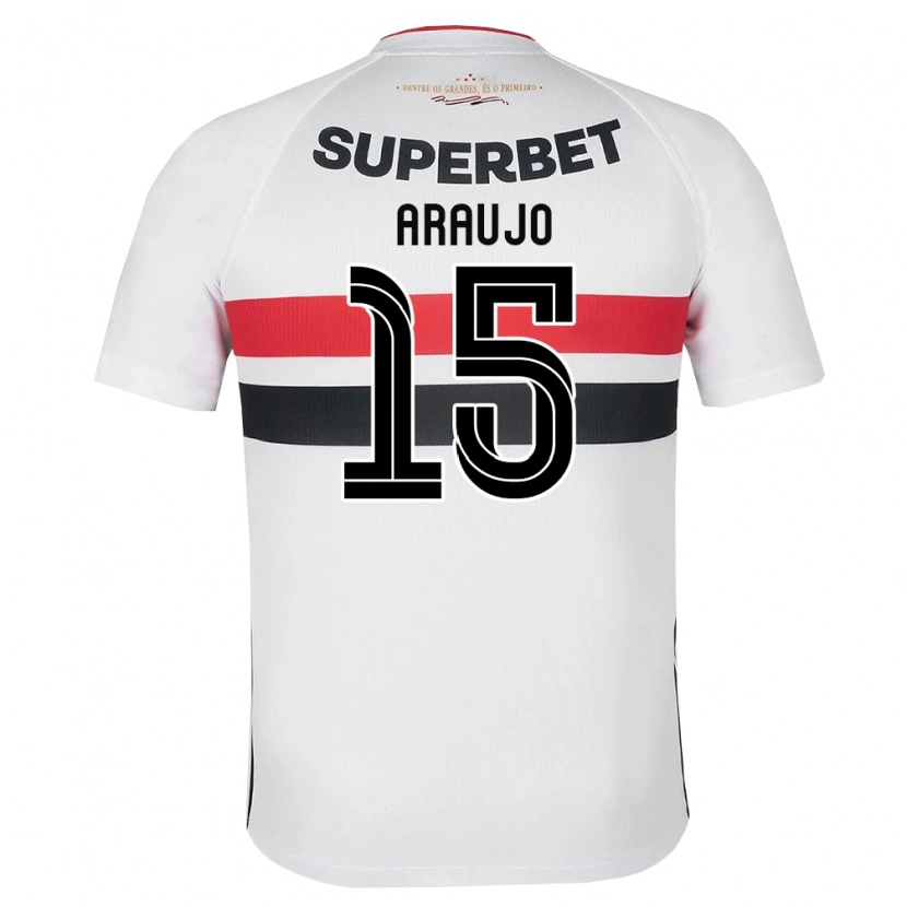 Danxen Barn Michel Araújo #15 Vit Röd Svart Hemmatröja Matchtröjor 2026/27 Tröjor T-Tröja