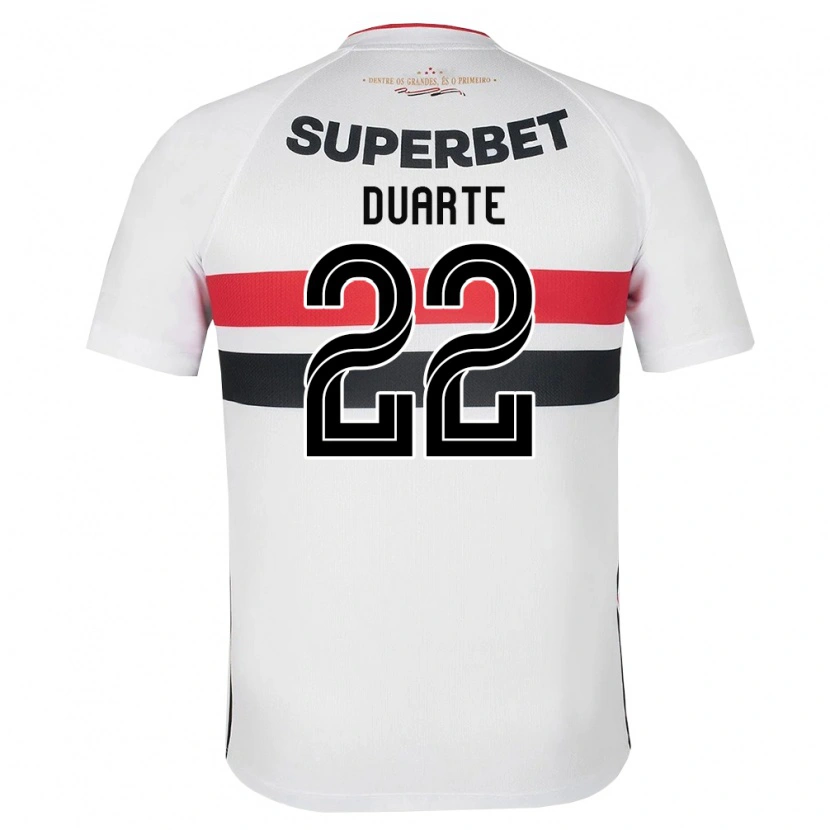 Danxen Barn Domingos Duarte #22 Vit Röd Svart Hemmatröja Matchtröjor 2026/27 Tröjor T-Tröja