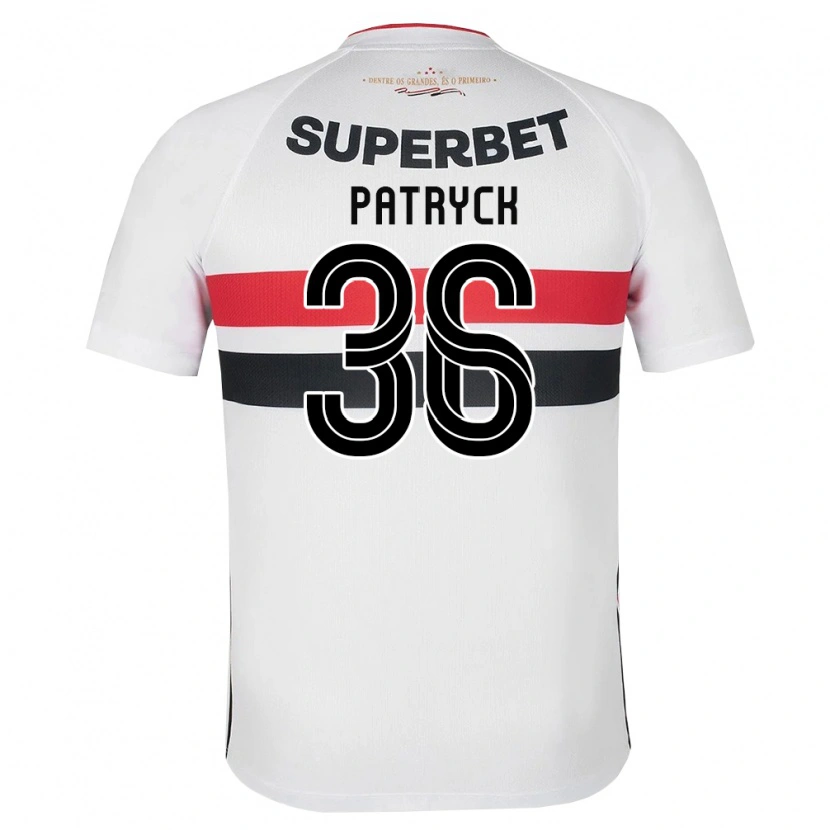 Danxen Barn Patryck #36 Vit Röd Svart Hemmatröja Matchtröjor 2026/27 Tröjor T-Tröja