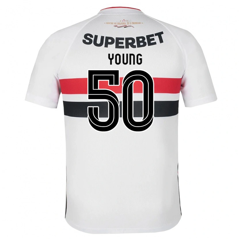 Danxen Barn Young Navarro Moraes #50 Vit Röd Svart Hemmatröja Matchtröjor 2026/27 Tröjor T-Tröja