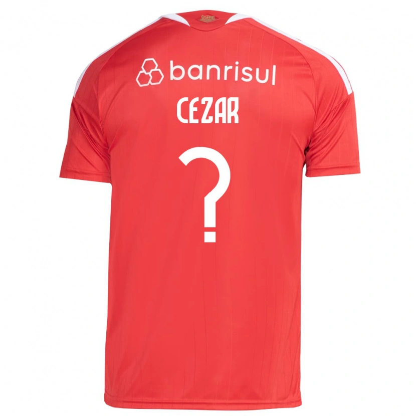 Danxen Barn Julio Cezar #0 Röd Vit Hemmatröja Matchtröjor 2026/27 Tröjor T-Tröja