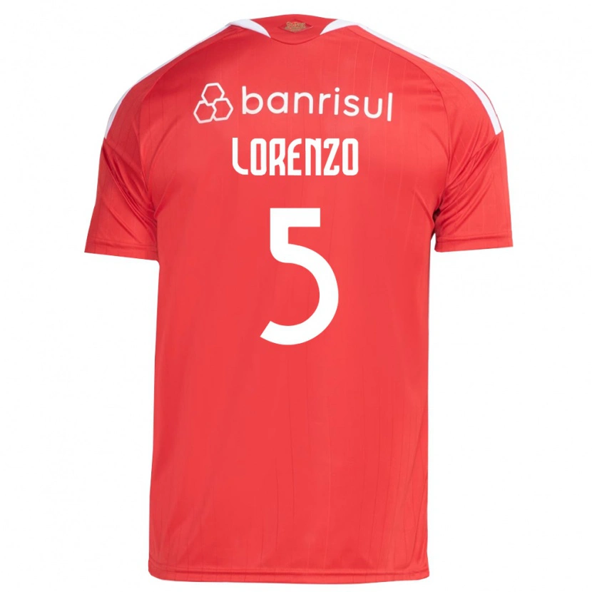 Danxen Barn Lorenzo Farias Vaghetti #5 Röd Vit Hemmatröja Matchtröjor 2026/27 Tröjor T-Tröja