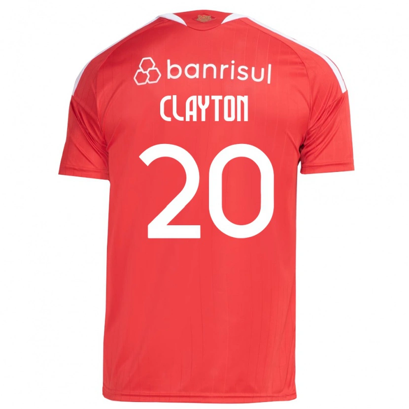 Danxen Barn Clayton Sampaio Pereira #20 Röd Vit Hemmatröja Matchtröjor 2026/27 Tröjor T-Tröja