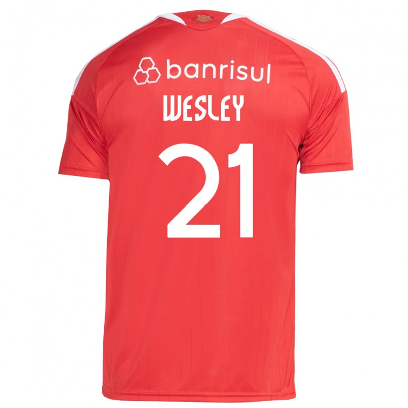Danxen Barn Wesley #21 Röd Vit Hemmatröja Matchtröjor 2026/27 Tröjor T-Tröja