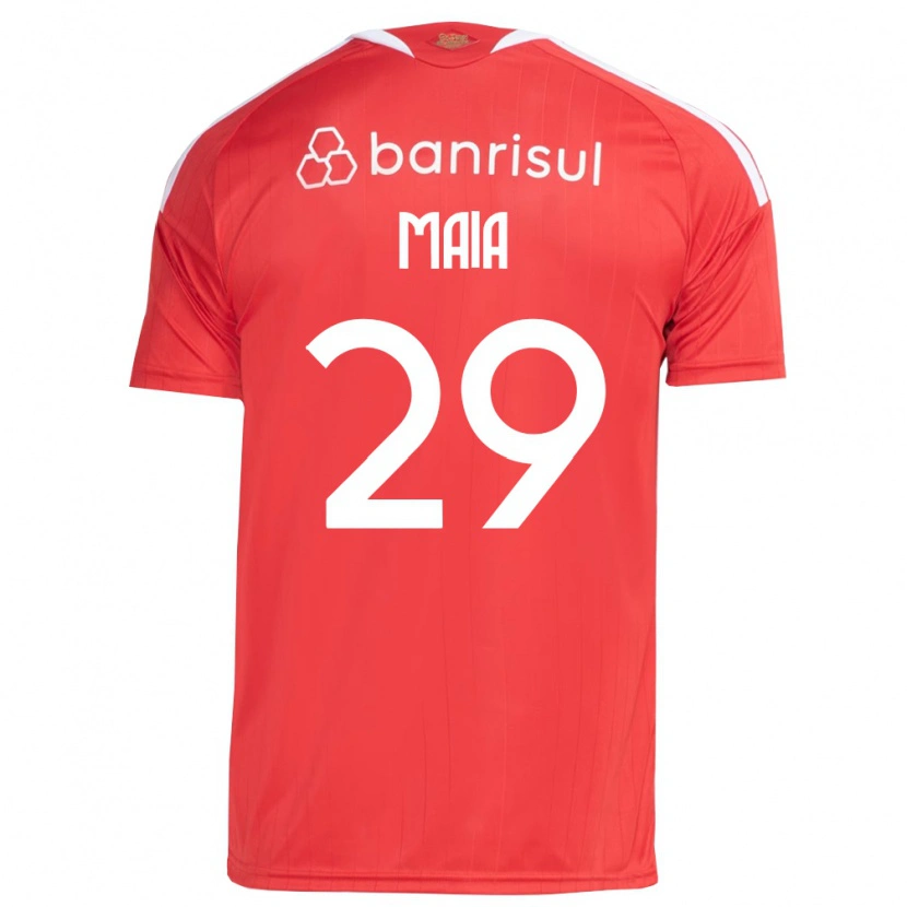 Danxen Barn Thiago Maia #29 Röd Vit Hemmatröja Matchtröjor 2026/27 Tröjor T-Tröja