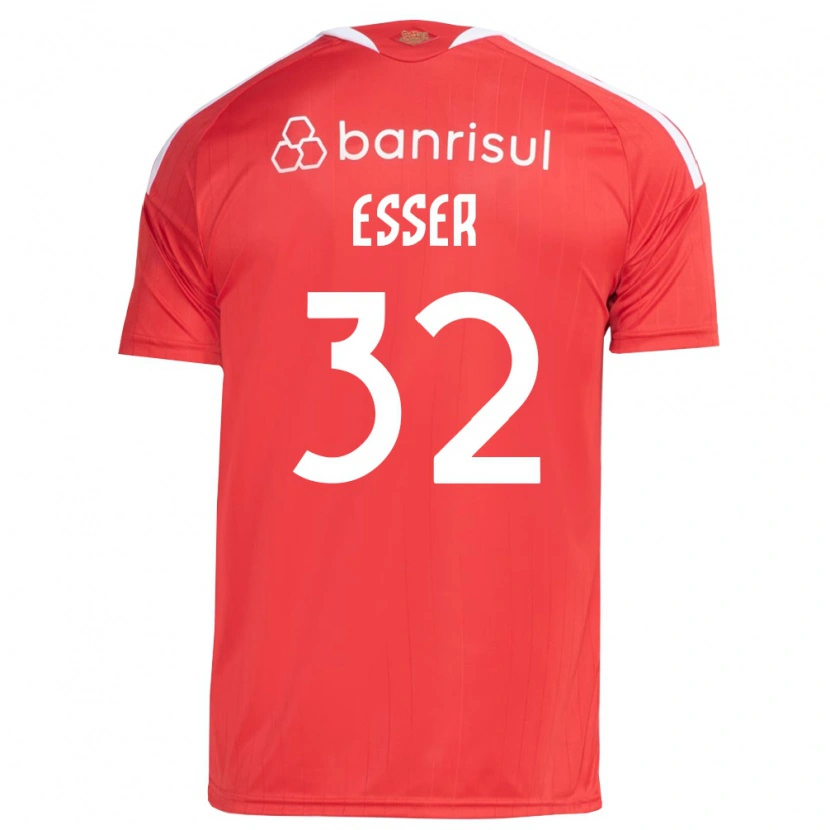 Danxen Barn Diego Esser #32 Röd Vit Hemmatröja Matchtröjor 2026/27 Tröjor T-Tröja