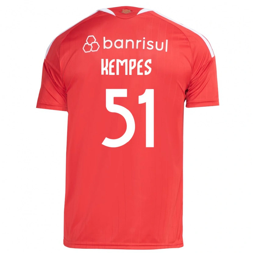 Danxen Barn João Gabriel Kempes Gonçalves #51 Röd Vit Hemmatröja Matchtröjor 2026/27 Tröjor T-Tröja